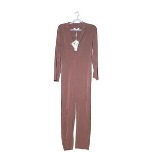 LIVIANA CONTI Brown Long‎ Sleeve Womens Jumpsuit US sz 8 EU SZ 40 NWT